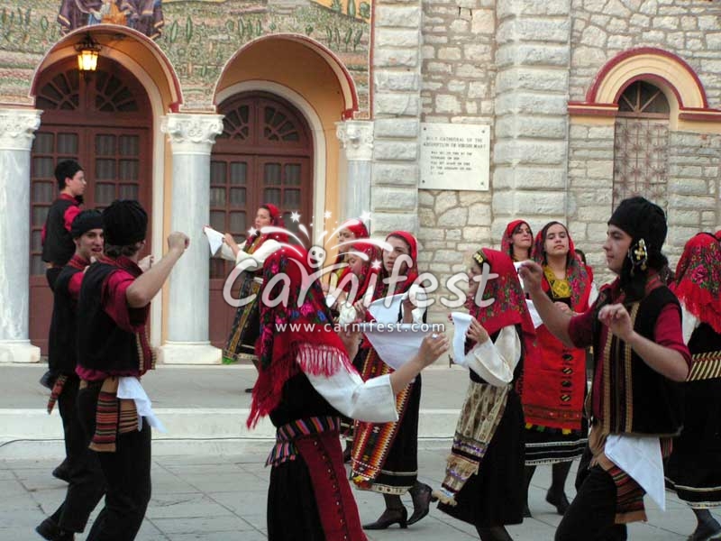 Traditional Greek dance in Kalavarita, Greece - CarniFest Online Photo © All Rights Reserved