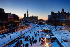 People skating on the Rideau Canal Skateway, Ottawa - Photo by: Canadian Heritage - Patrimoine Canadien [www.canada.pch.gc.ca]